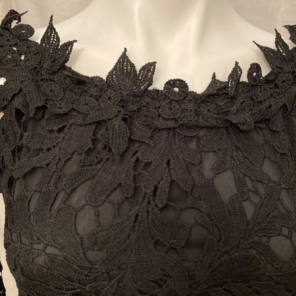 LAST CHANCE! Flora Ashley Black Lace Blouse - Picture 3 of 7